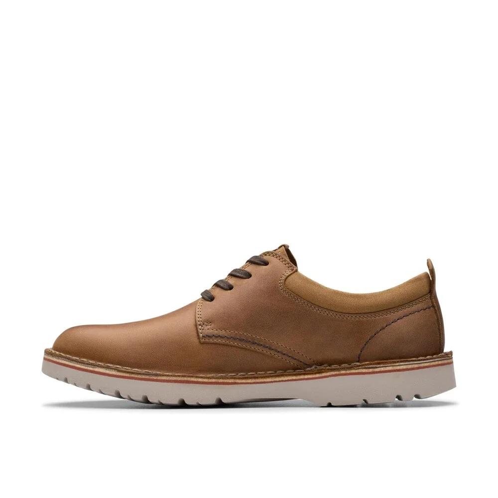 Clarks Eastridge Low 26179420 Oxford Mens 7 D Brown Leather Casual Shoes MEW2331